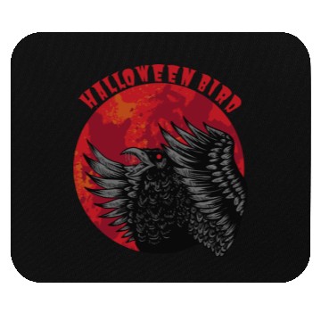 Discover Red Black Illustrated Gothic Halloween Mouse Pads