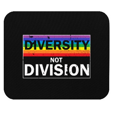 Discover Diversity not Division Peace Love Inclusionn Human Mouse Pads