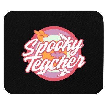 Discover Halloween Teacher Mouse Pads, Spooky Teacher Ghost Bat