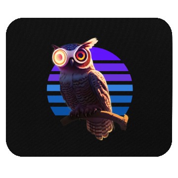 Discover Robot owl hybrid creature Mouse Pads