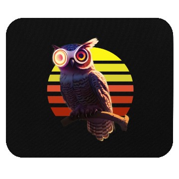 Discover Robot owl hybrid creature Mouse Pads
