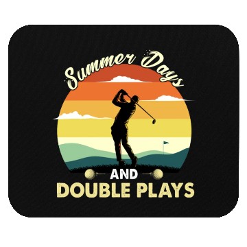 Discover Golf summer days and double plays vintage Mouse Pads