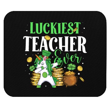 Discover Luckiest Teacher Ever Unicorn St. Patricks Day Mouse Pads