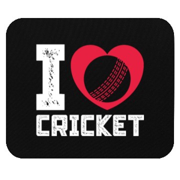 Discover I Love Heart Cricket Mouse Pads