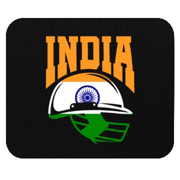Discover India Helmet Cricket Player Mouse Pads