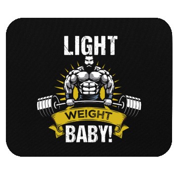 Discover Lightweight baby! Bodybuilder saying Mouse Pads