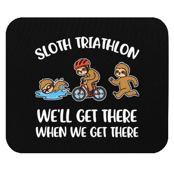 Discover Sloth Triathlon Funny Triathlon Gift Mouse Pads