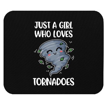 Discover Girl Loves Tornadoes Funny Meteorology Gift Mouse Pads
