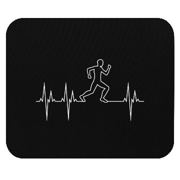 Discover Marathon Running Man Heartbeat Mouse Pads