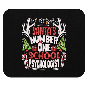 Discover Santas Number One School Psychologist Mouse Pads