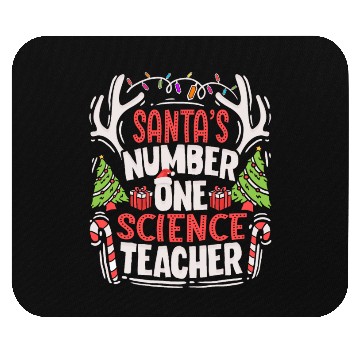 Discover Santas Number One Science Teacher Science Educator Mouse Pads