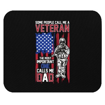 Discover USA Flag US Veteran Dad Grandpa Gift Ideas Mouse Pads