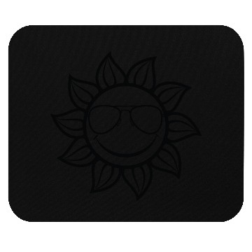 Discover Sunflower with sunglass Funny Mouse Pads design