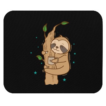 Discover Sloth with Cup of Tea or Coffee lazy Mouse Pads