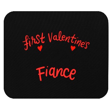 Discover first valentine as fiance hearts day engagement Mouse Pads