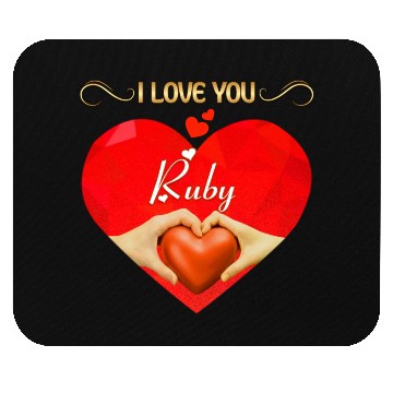 Discover I love you Ruby Mouse Pads