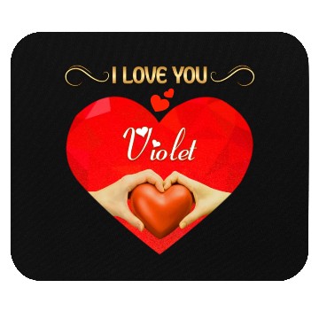Discover I love you Violet Mouse Pads