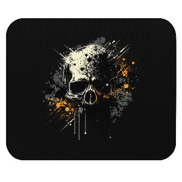 Discover Ink Splatter Skull Mouse Pads
