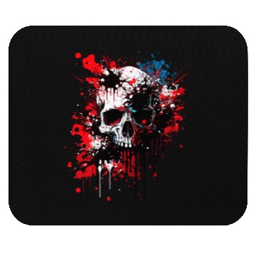Discover Ink Splatter Skull Mouse Pads