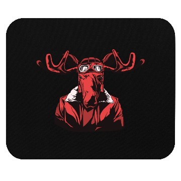 Discover Red angry moose Red angry moose inspiration store Mouse Pads