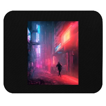 Discover urban ninja stalking the night Mouse Pads