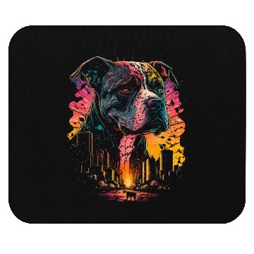 Discover Cyberpunk Pitbull Mouse Pads