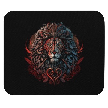 Discover Floral Lion Mouse Pads