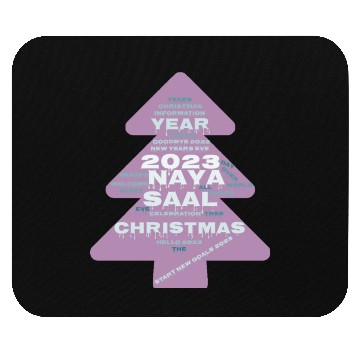 Discover Hello Christmas year 2023,word cloud new year eva. Mouse Pads