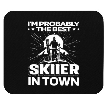 Discover Skiing Skier Funny Mouse Pads