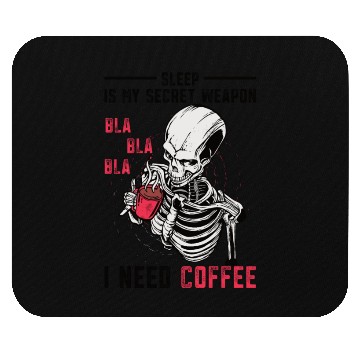Discover Skeleton Drinking Coffee Medical Student Mouse Pads