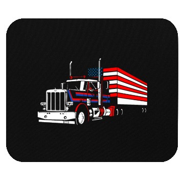 Discover Truck Driver US FLAG, Truck, Trucker Dad Mouse Pads