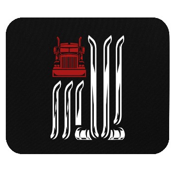 Discover Truck Driver US FLAG, Truck, Trucker Dad Mouse Pads