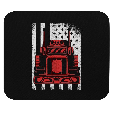 Discover Truck Driver US FLAG, Truck, Trucker Dad Mouse Pads
