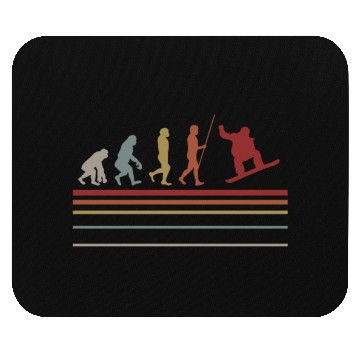 Discover Snowboarding Snowboarder Evolution Retro Mouse Pads