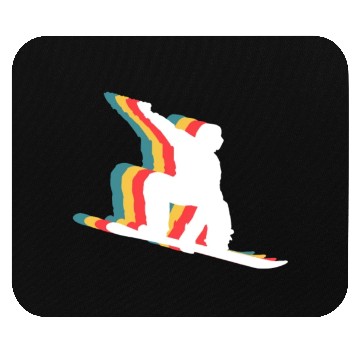 Discover Snowboarding Snowboarder Snowboard Retro Mouse Pads