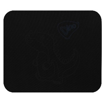 Discover line art illustration of a dinosaur Mouse Pads