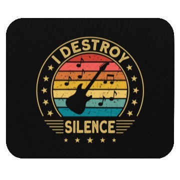 Discover Electric Guitar I Destroy Silence loud music Mouse Pads