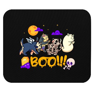 Discover Boo! | Spooky Funny Halloween | Mummy Skeleton Mouse Pads