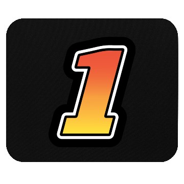 Discover Number One 1 Gradient Yellow Orange 3 Stroke Mouse Pads