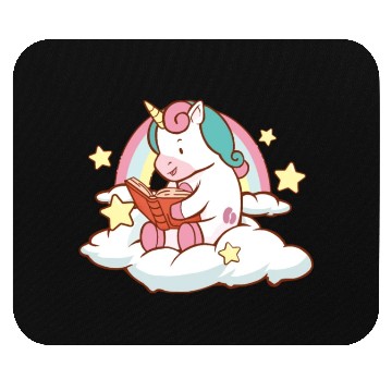 Discover Unicorn Cute Unicorn Reading A Book For Readers Mouse Pads