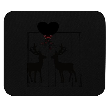 Discover Reindeer love under a mistletoe Mouse Pads