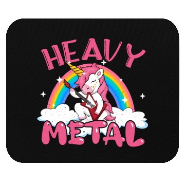 Discover Guitarist Unicorn Rainbow Metal Music Heavy Rock Mouse Pads