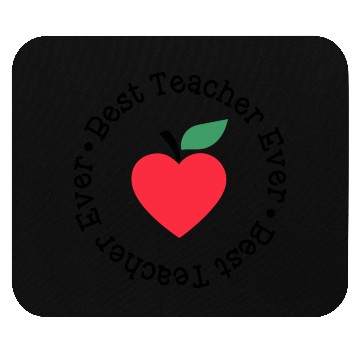 Discover Best Teacher Ever Apple Circle Mouse Pads