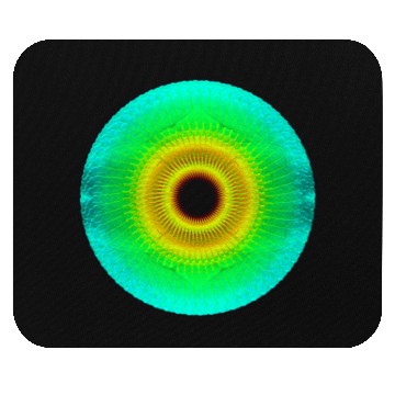 Discover Golden Mint Green Geometrical Sun Circle Pattern Mouse Pads