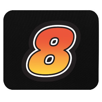 Discover Number Eight 8 Gradient Yellow Orange 3 Stroke Mouse Pads