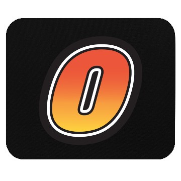 Discover Number Zero 0 Gradient Yellow Orange 3 Stroke Mouse Pads