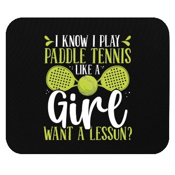 Discover Paddle Tennis Player Match Play like a Girl Mouse Pads