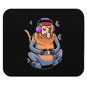 Discover Proboscis Monkey Video Game Gaming Gamer Mouse Pads