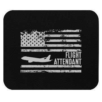 Discover American Flight Attendant Us Flag Fun Cool Mouse Pads