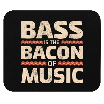 Discover Bass Guitar Player Bacon Music Musician Bassist Mouse Pads